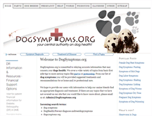 Tablet Screenshot of dogsymptoms.org